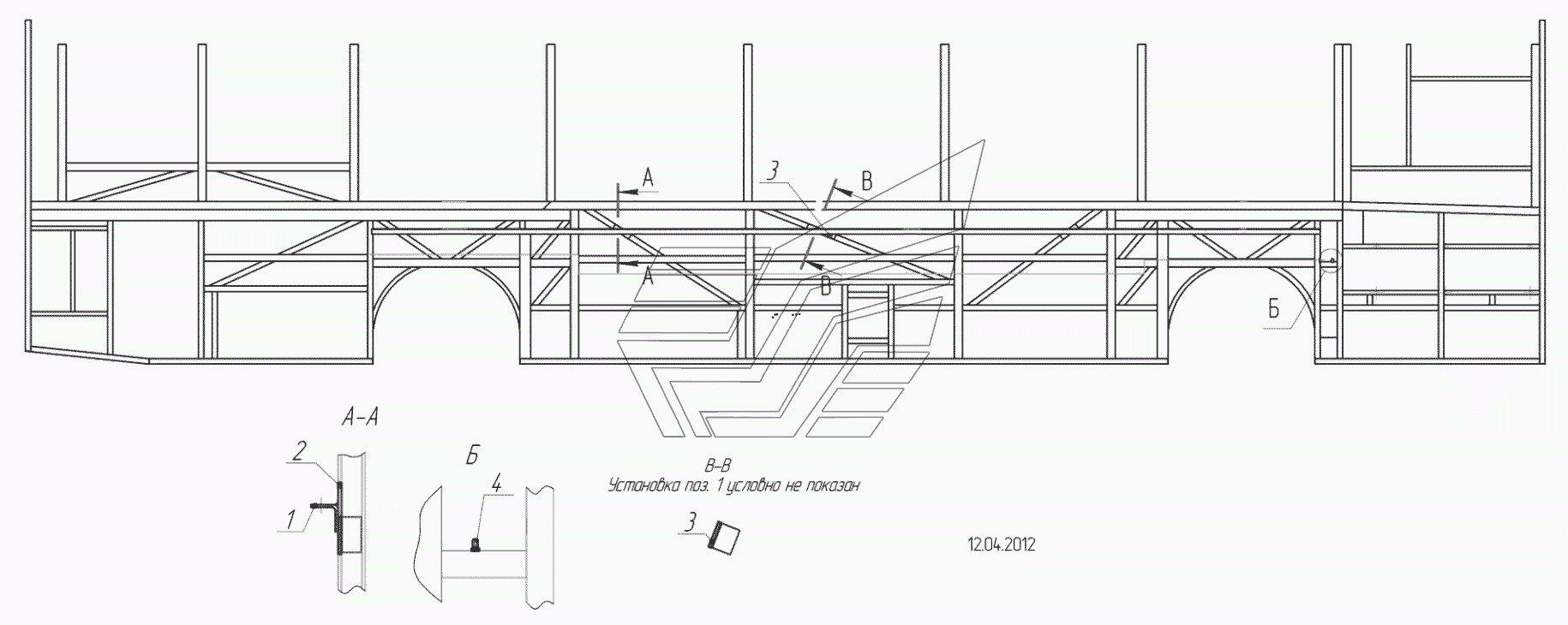 5299-112-5401011-01 – Каркас боковины левой в сборе