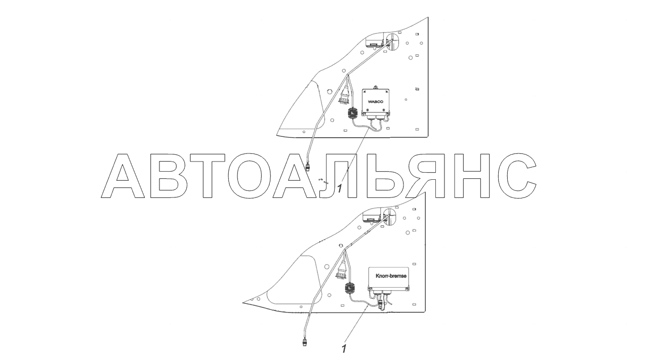 4308-4070025-10 Установка жгутов проводов АБС в кабине