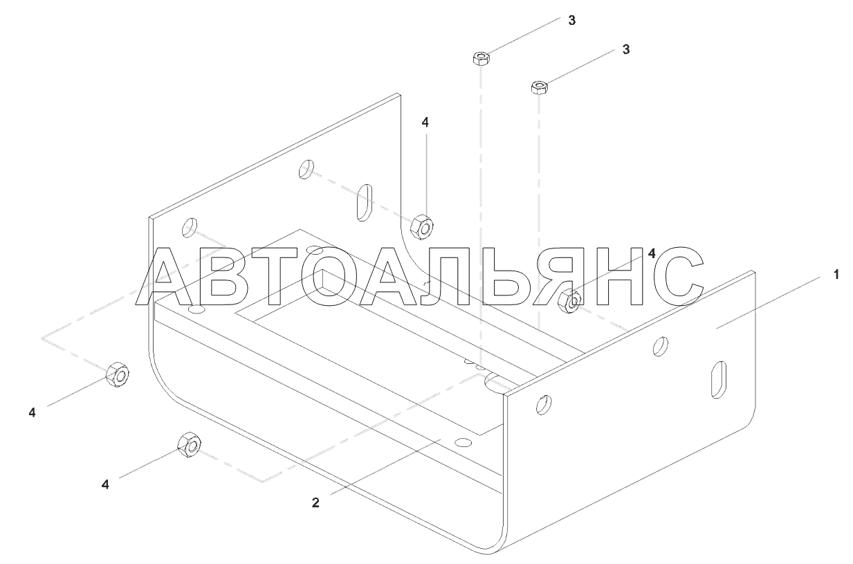 12283755 Operation box, outrigger, four-handle