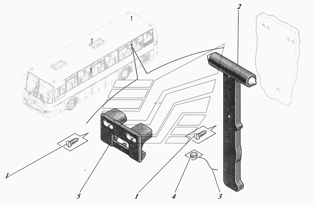 Установка аварийных молотков 4238-8207002