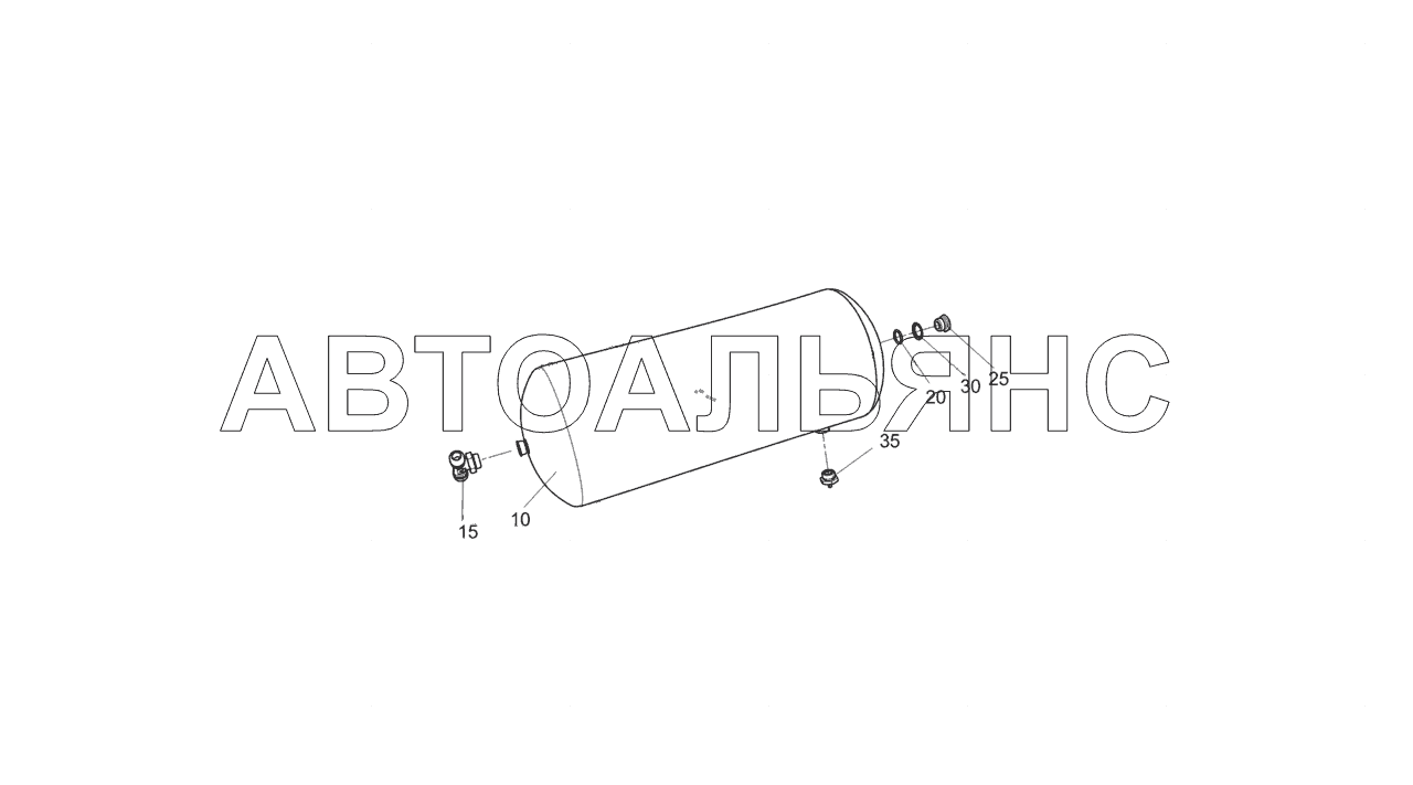 4308-3513003-04 Ресивер с фитингами