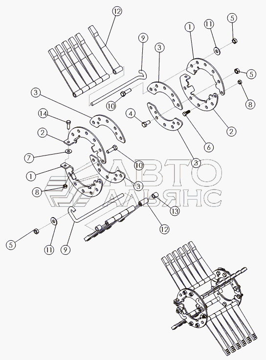 RUBBER FLAILS ON №1 DRUM FORWARD 22" SPACING (№52123)