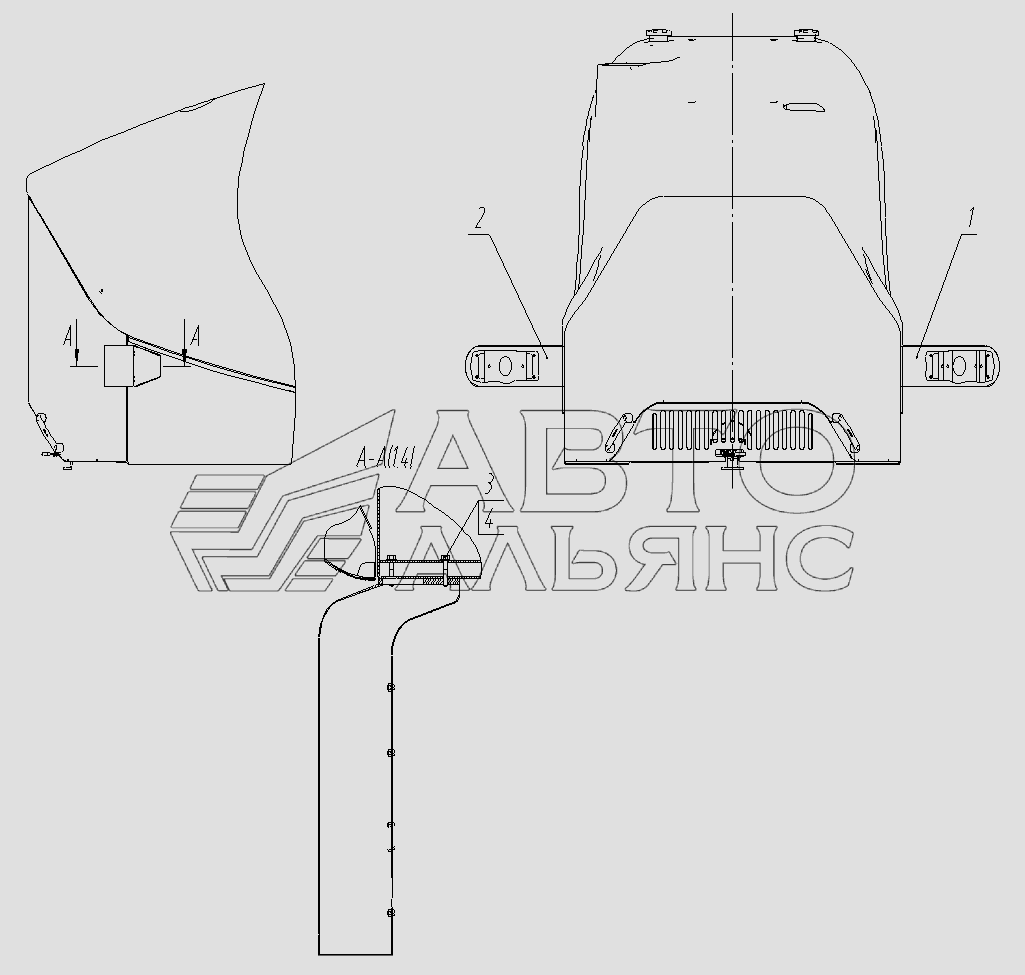 Установка кронштейнов фонарей задних