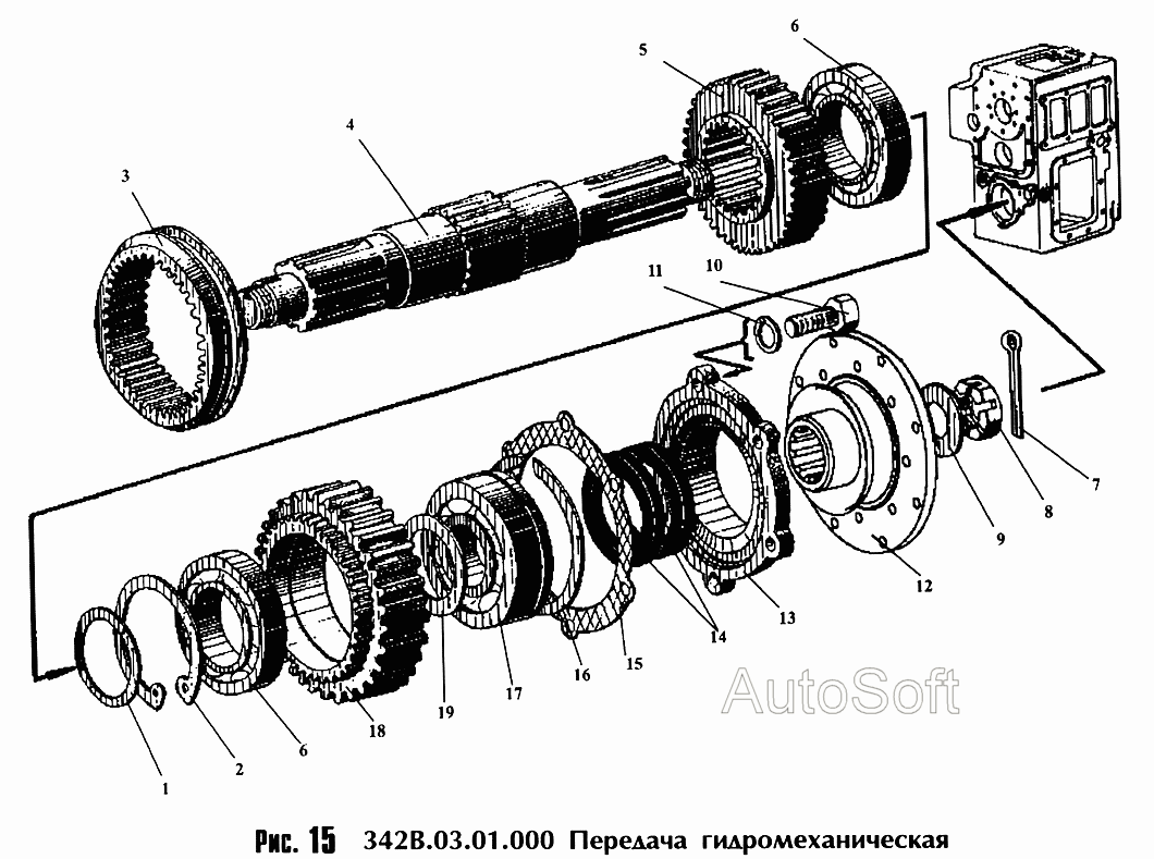 Передача гидромеханическая В.