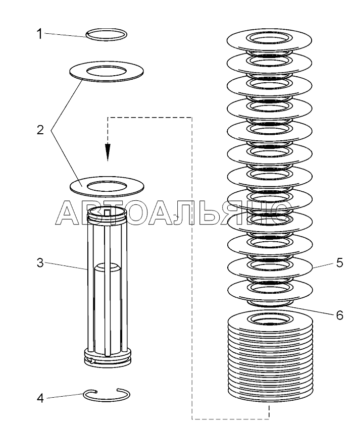 Элемент фильтрующий полнопоточного фильтра ;Filtering element of full flow filter