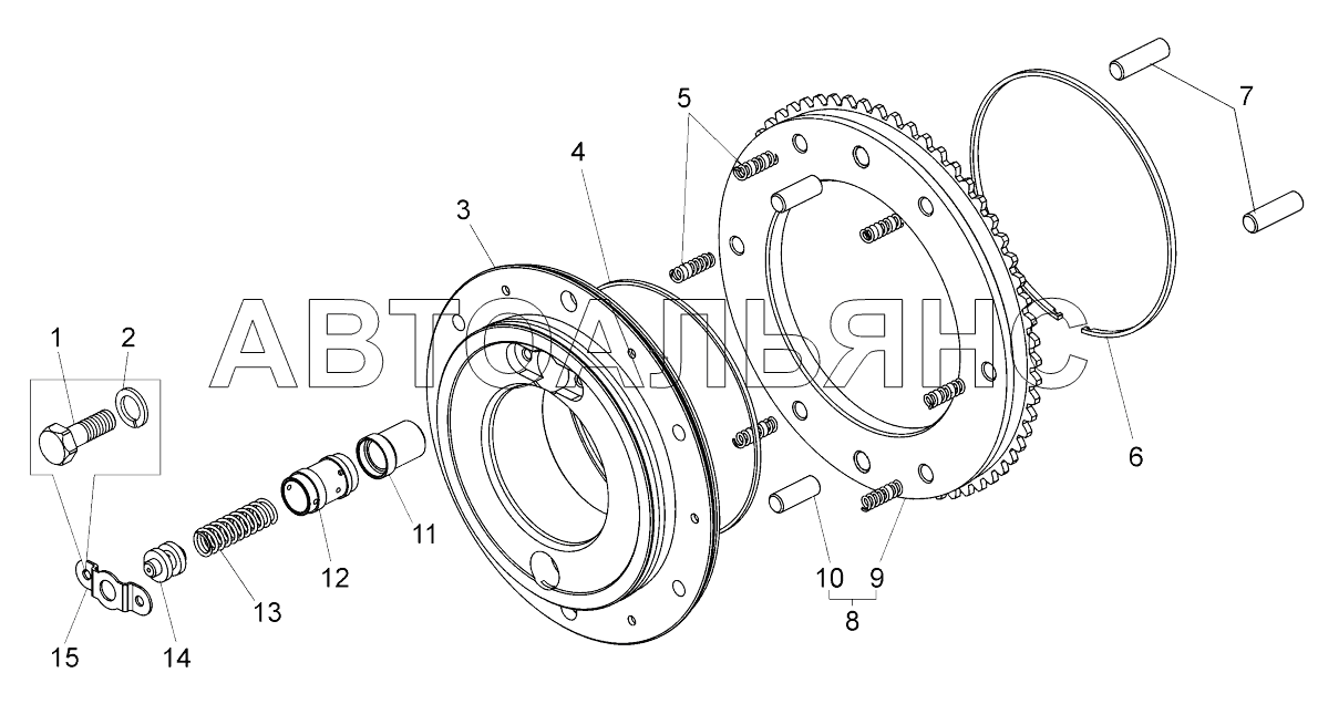 Поршень ;Friction clutch piston