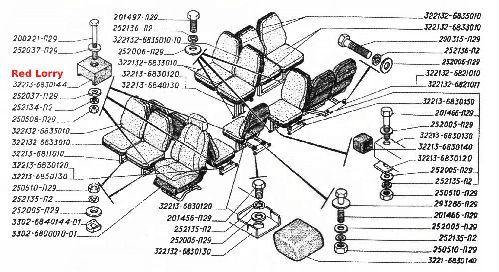 Установка сидений автобуса-такси ГАЗ-322132
