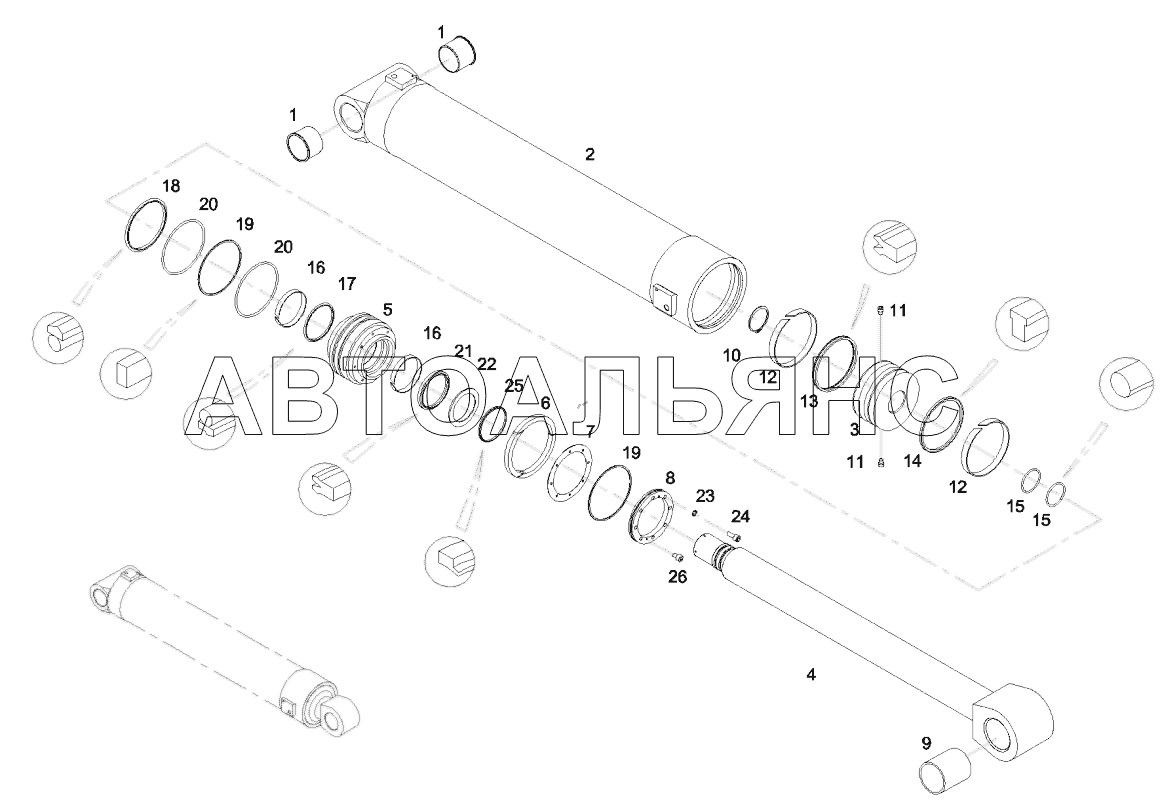 12554348 Hydraulic cylinder, в„–3