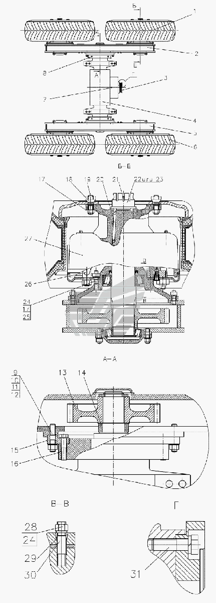 Тележка (мост фирмы ZF)