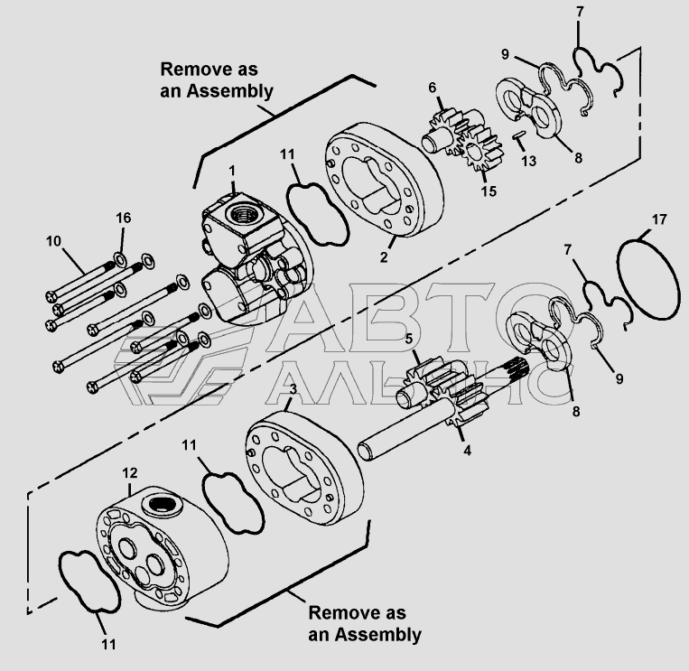 HYDRAULICS: DOUBLE GEAR PUMP