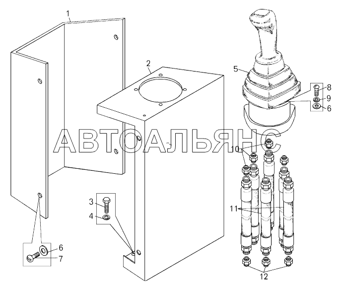 Установка блока управления ;Mounting of control unit