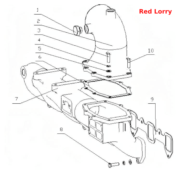 311-1008100/07 and B7615-1008500/07 Intake Pipe and Intake Connecting Pipe Part