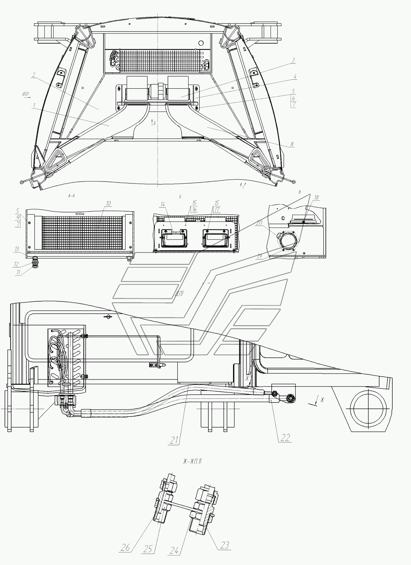 Установка воздушных каналов и теплообменника