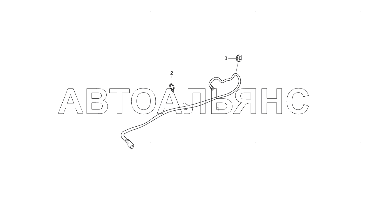 4308-4070006-13 Установка жгута датчика воды в топливе