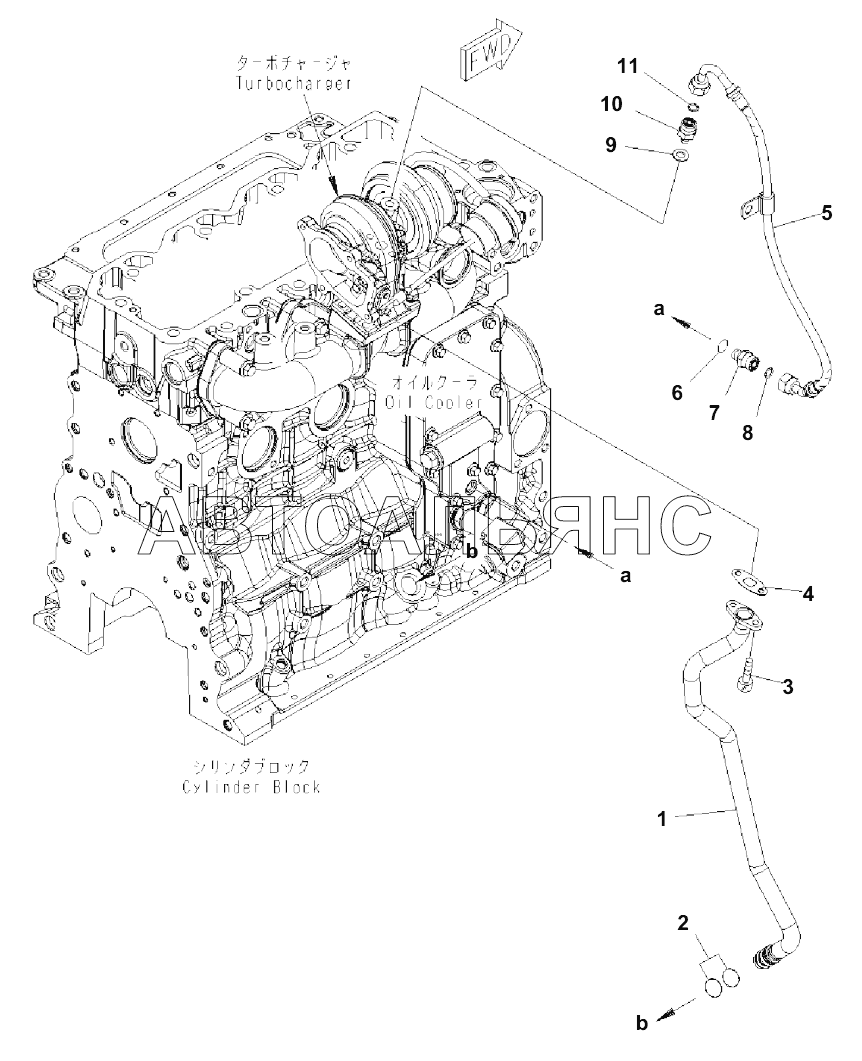 TURBOCHARGER OIL PIPING