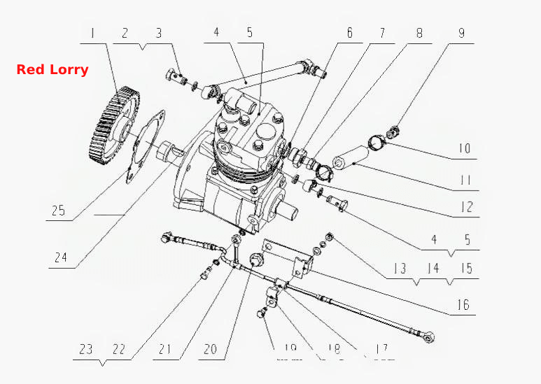 J4108- Пневматический компрессор в сборе