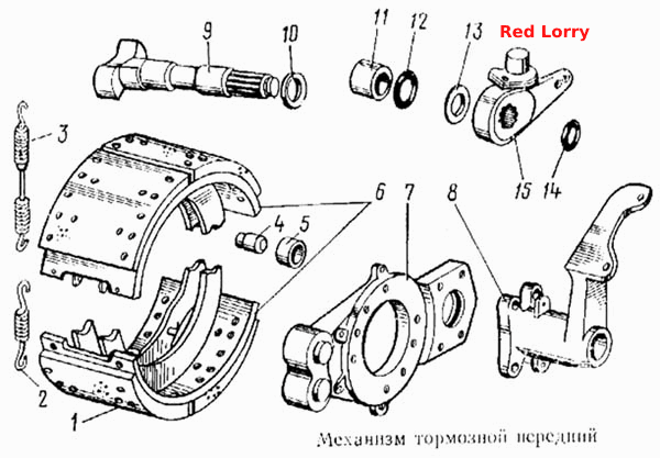 Механизм тормозной передний