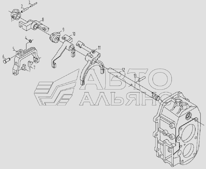 Fork shaft assembly