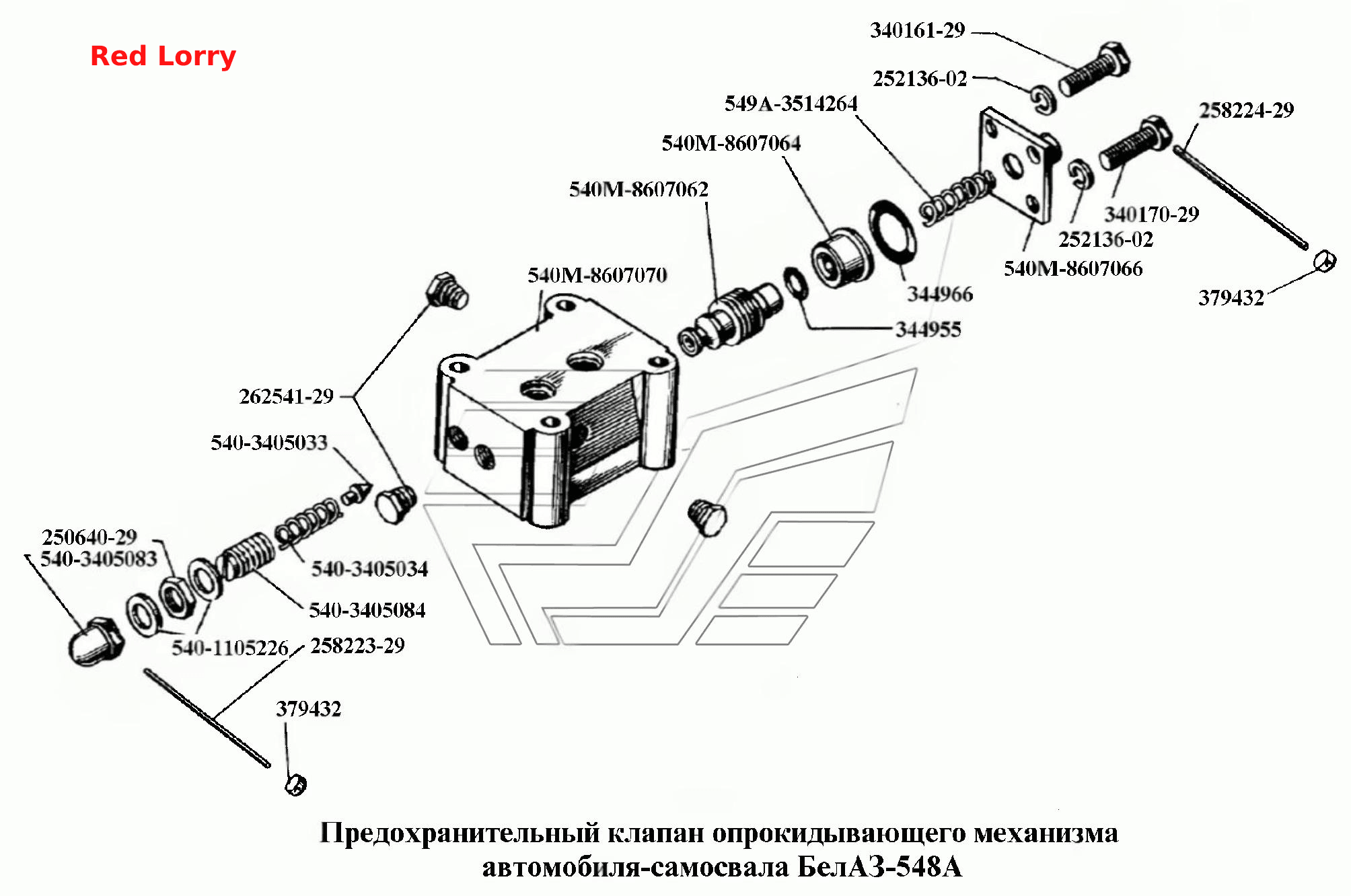 Предохранительный клапан опрокидывающего механизма