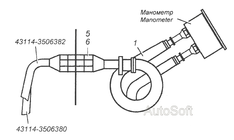 43114-3830001 Установка трубопроводов к манометру