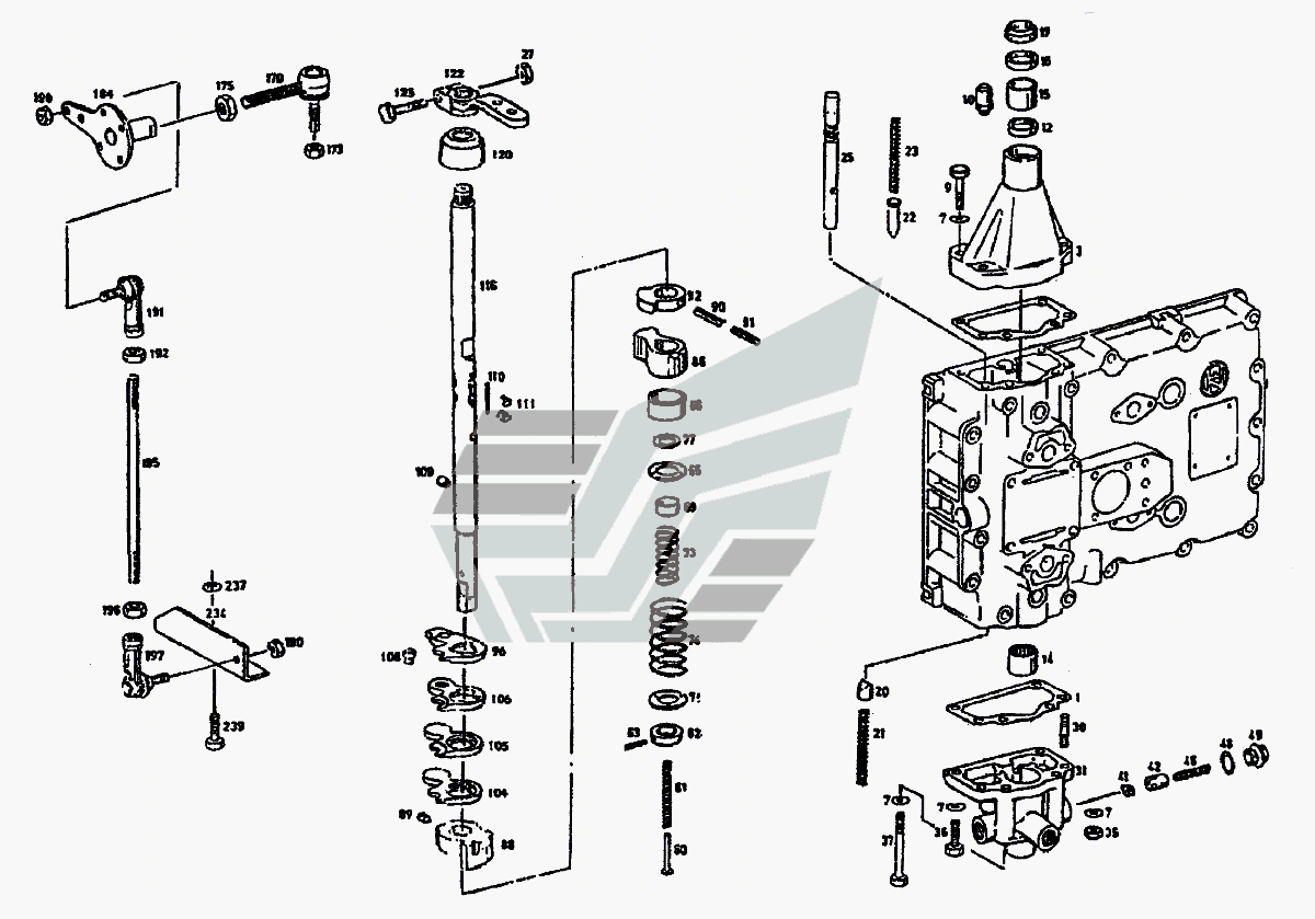 Механизм переключения передач коробки передач ZF