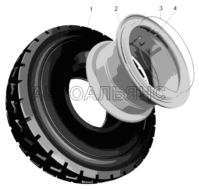 Колесо и шина (75570-3101011-70);Wheel and tire