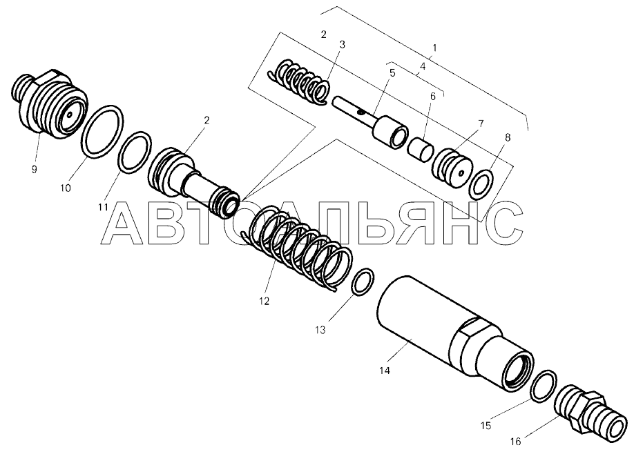 Дозатор смазки (7549-1063010);Distribution device of lubrication