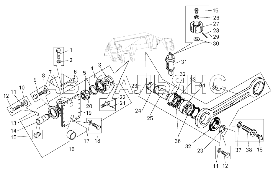 Установка задней подвески (75131-2900002-40);Mounting of rear suspension