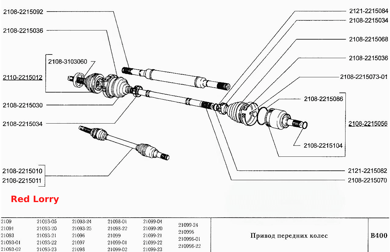 Привод передних колес