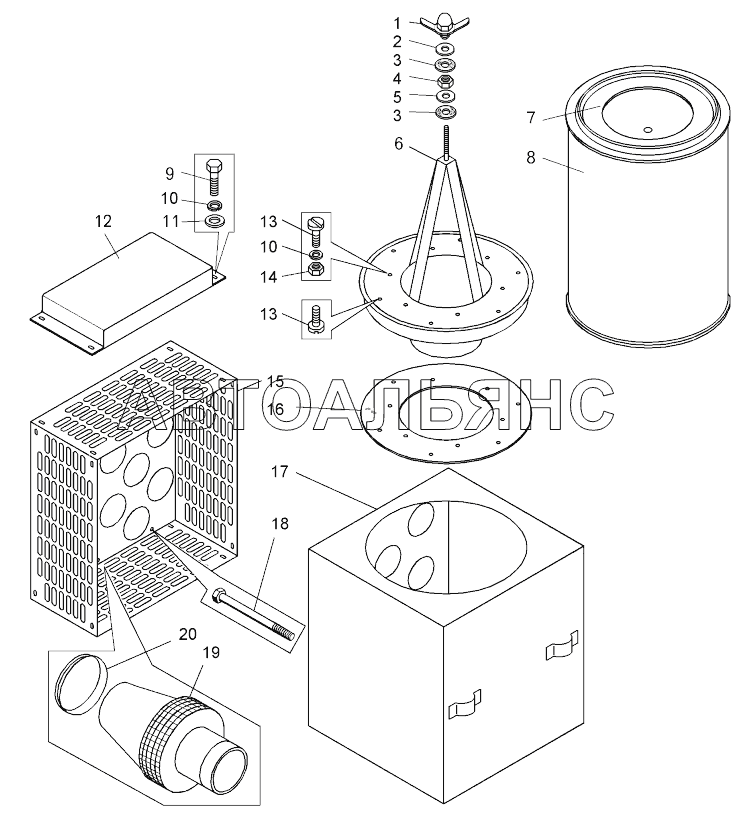Фильтр воздушный (75131-1109010);Air filter