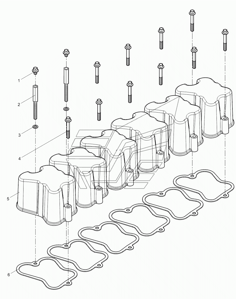 Cylinder cover cover assembly