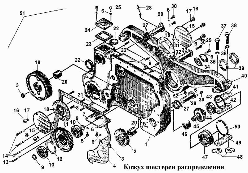 Кожух шестерен распределения