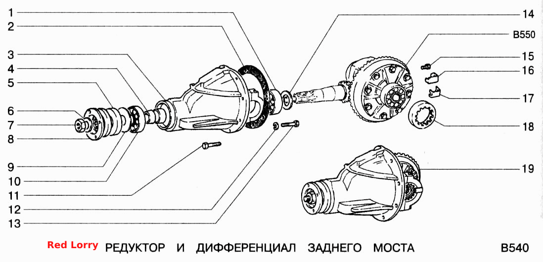 Редуктор и дифференциал заднего моста