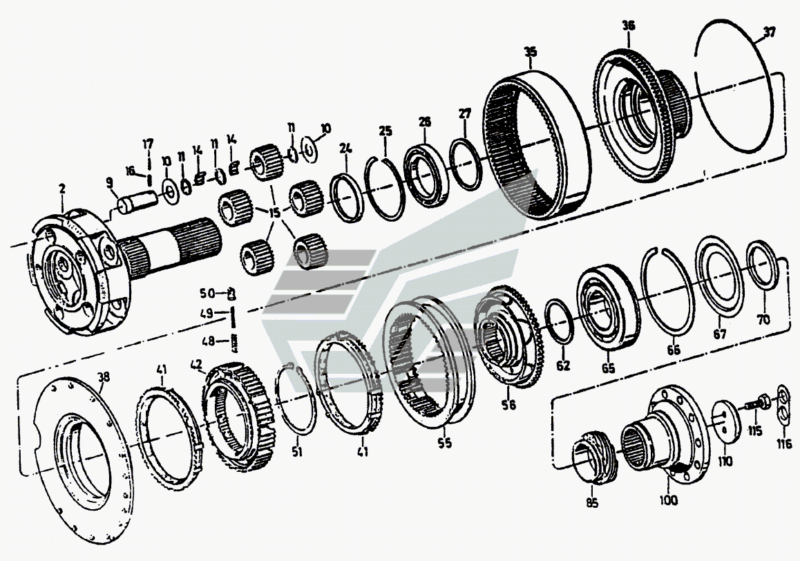 Шестерня вспомогательной коробки передач ZF