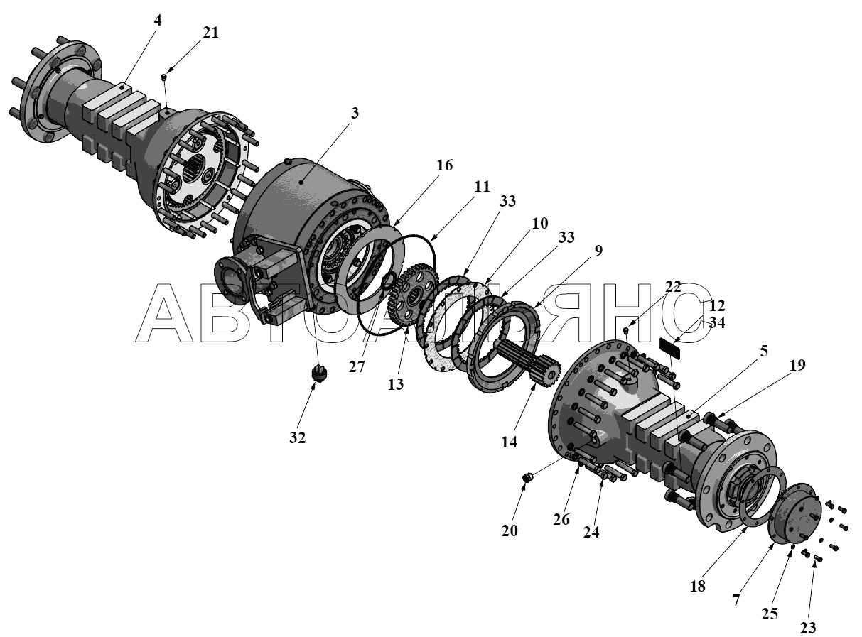 Мост ведущий- ;Driving axle-