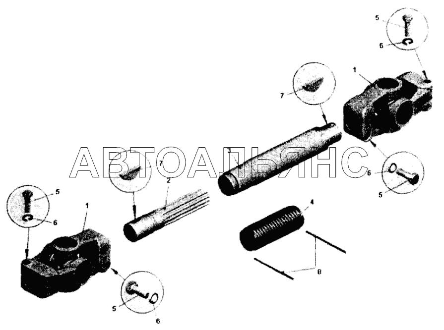 Вал карданный рулевого управления;Steering cardan shaft
