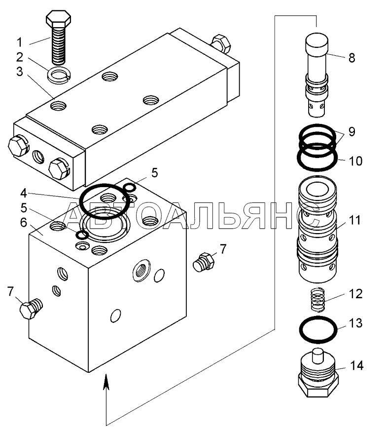 Автомат разгрузки насоса (75131-3428010);Automat of pump release
