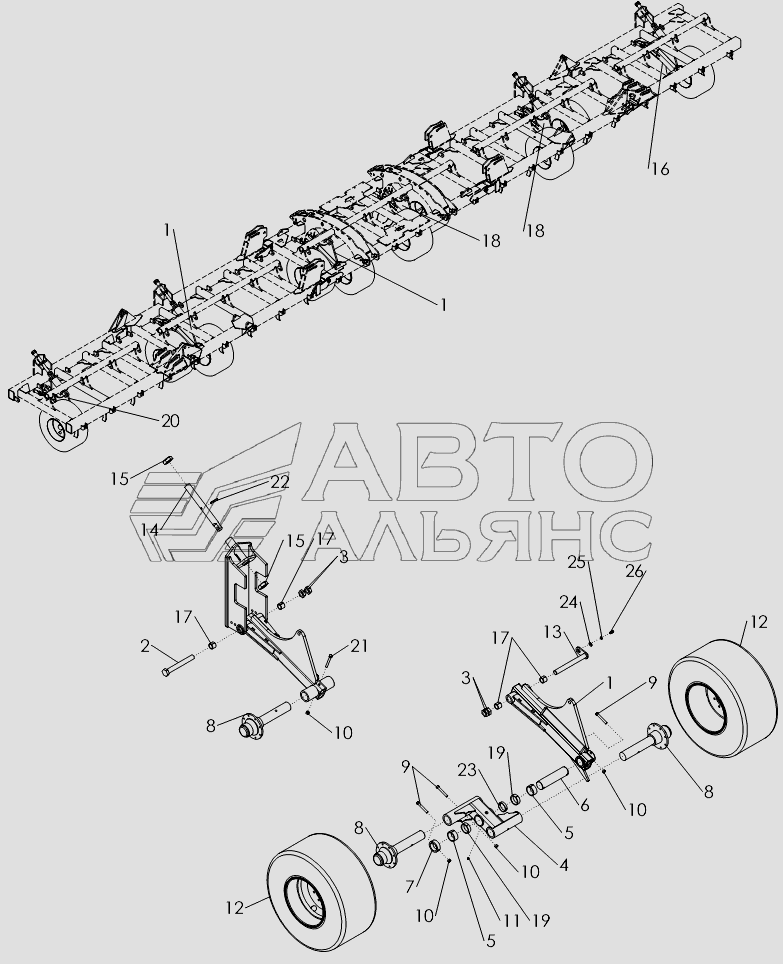 LIFT WHEEL ASSEMBLY 50' AND 60'