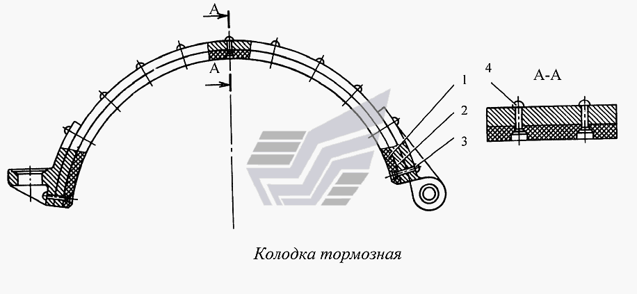Колодка тормозная