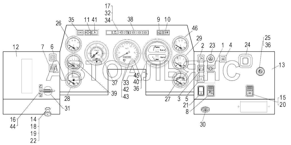 Установка панели приборов на самосвале БелАЗ-75473;Mounting of instrumentation panel on dump truck BELAZ-75473