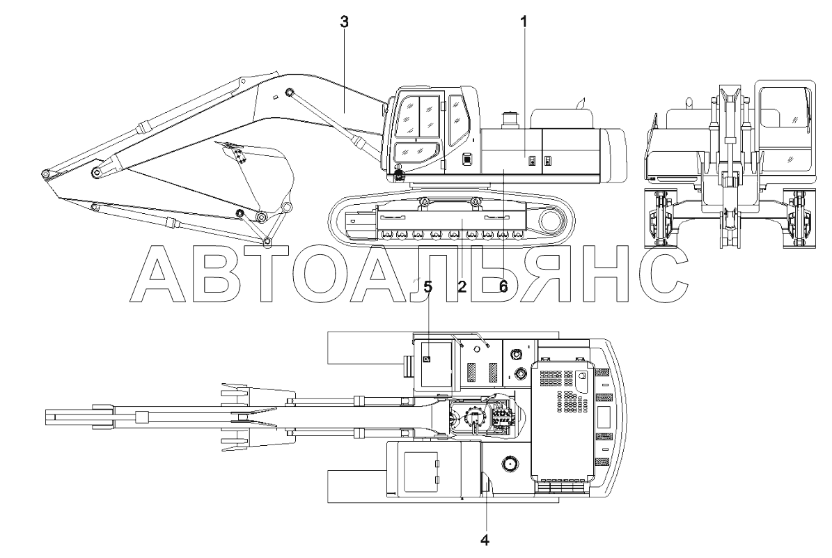 Гидравлический экскаватор SY335C8