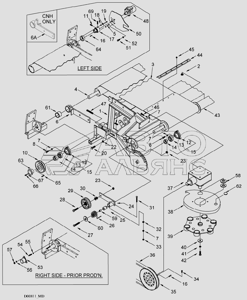 DRAPER AND GEAR BOX DRIVE