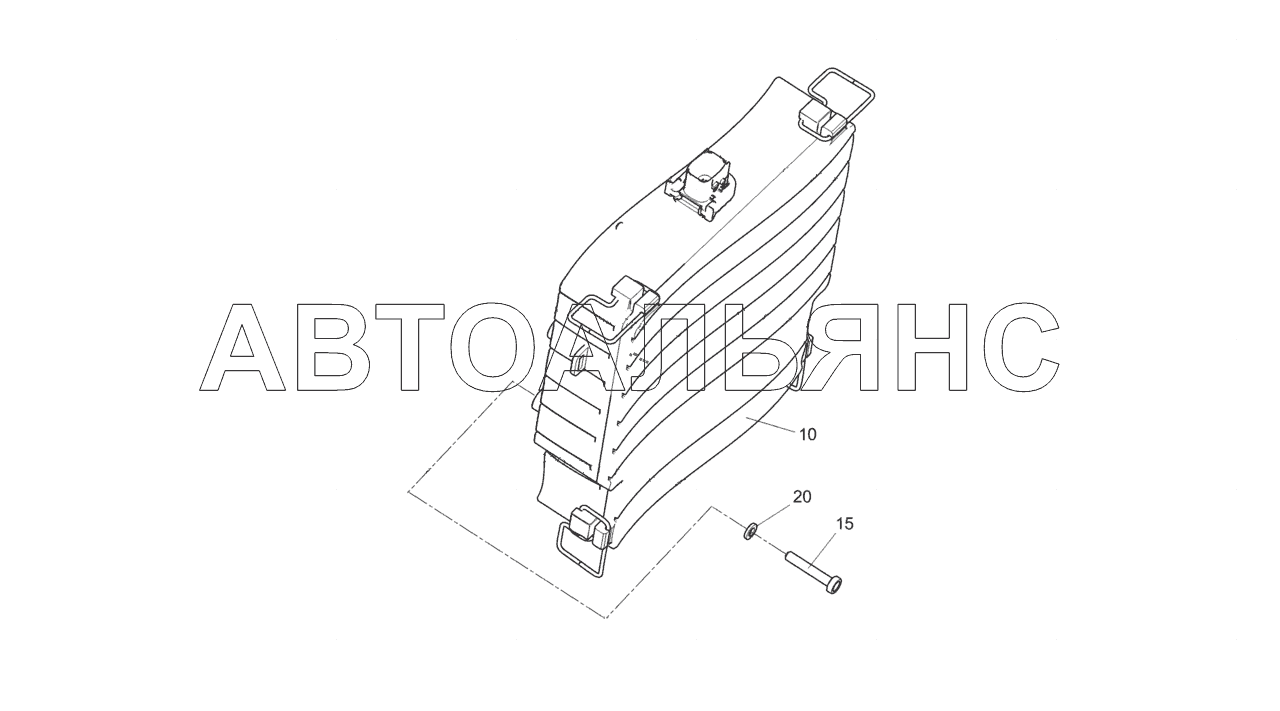 43253-4011220-01 Установка кожуха в сборе с блоком АБС
