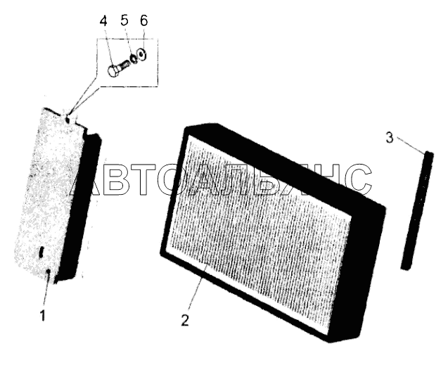 Установка салонного фильтра;Mounting of cab filter
