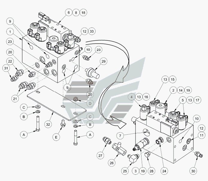 HEADER LIFT MANIFOLD
