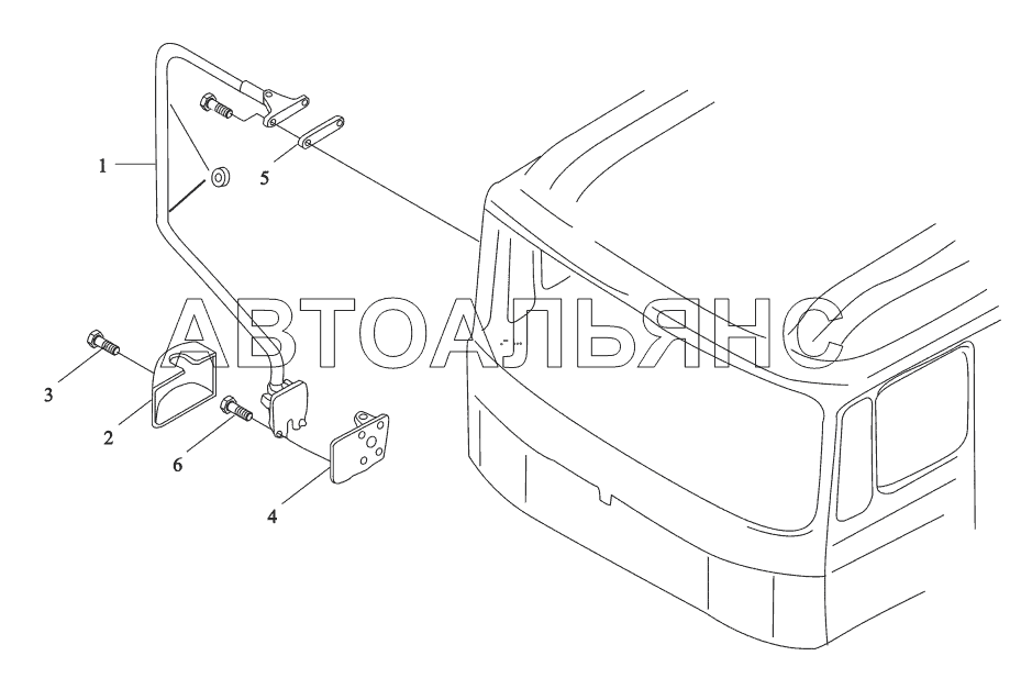 REAR VIEW MIRROR RIGHT BRACKET