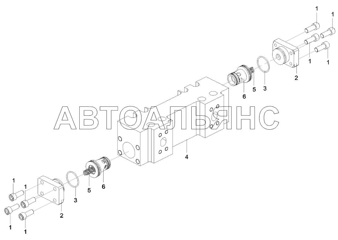 11737448 Valve, connecting, oil cylinder