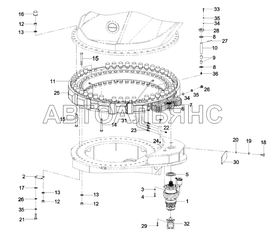 11493496 Slewing mechanism