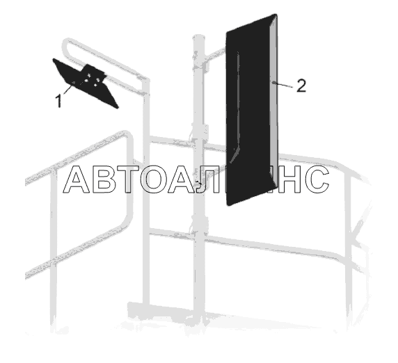 Установка зеркал заднего вида левого крыла (75306-8201005-10);Mounting of rear view mirrors