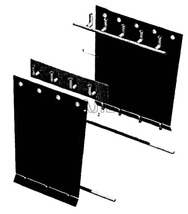Установка брызговиков двигателя;Mounting of engine mudshields